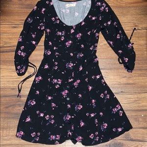 Black and pink flowered dress from Hollister.